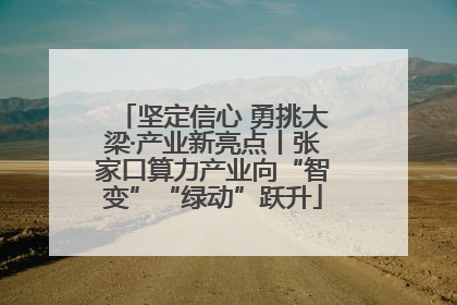 坚定信心 勇挑大梁·产业新亮点丨张家口算力产业向“智变”“绿动”跃升