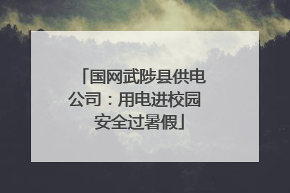 国网武陟县供电公司：用电进校园  安全过暑假