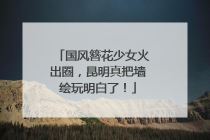 国风簪花少女火出圈，昆明真把墙绘玩明白了！