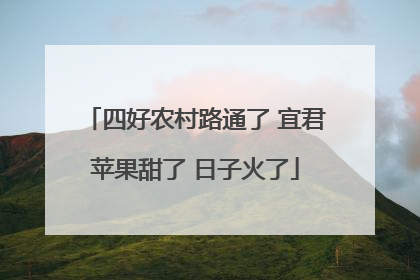 四好农村路通了 宜君苹果甜了 日子火了