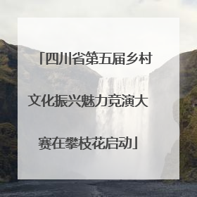 四川省第五届乡村文化振兴魅力竞演大赛在攀枝花启动