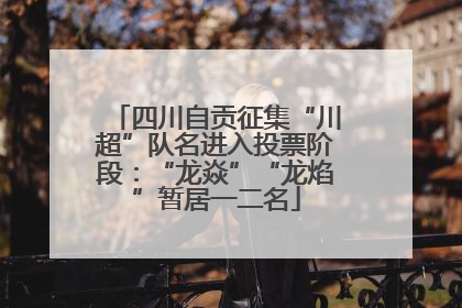 四川自贡征集“川超”队名进入投票阶段：“龙焱”“龙焰”暂居一二名