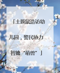 土拨鼠造访幼儿园，警民协力智擒“萌兽”