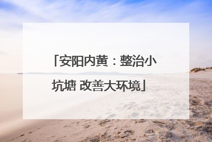 安阳内黄：整治小坑塘 改善大环境