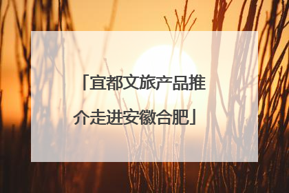 宜都文旅产品推介走进安徽合肥