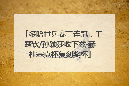 多哈世乒赛三连冠，王楚钦/孙颖莎收下兹·赫杜塞克杯复刻奖杯