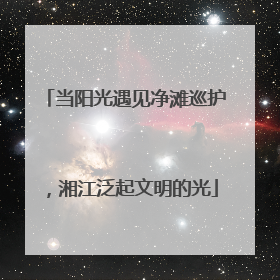当阳光遇见净滩巡护，湘江泛起文明的光