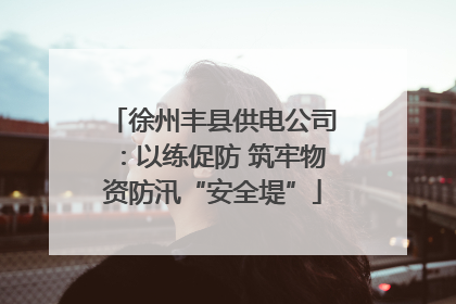 徐州丰县供电公司：以练促防 筑牢物资防汛“安全堤”