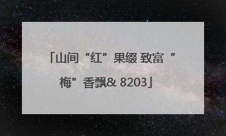 山间“红”果缀 致富“梅”香飘& 8203