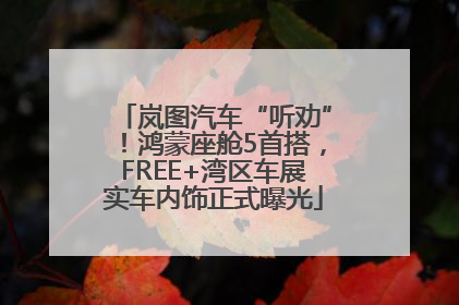 岚图汽车“听劝”！鸿蒙座舱5首搭，FREE+湾区车展实车内饰正式曝光