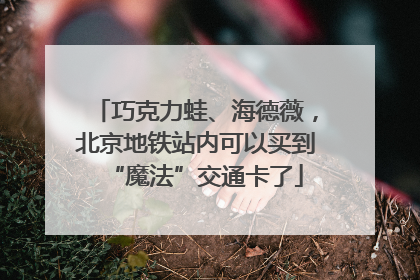 巧克力蛙、海德薇，北京地铁站内可以买到“魔法”交通卡了
