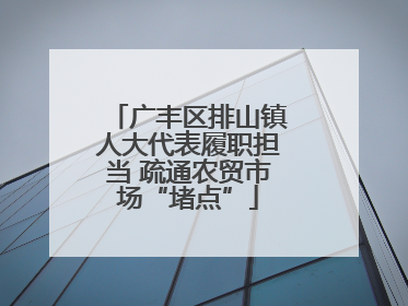 广丰区排山镇人大代表履职担当 疏通农贸市场“堵点”