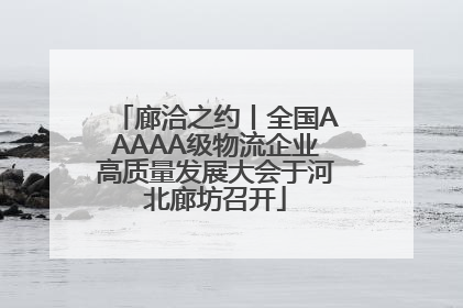 廊洽之约丨全国AAAAA级物流企业高质量发展大会于河北廊坊召开