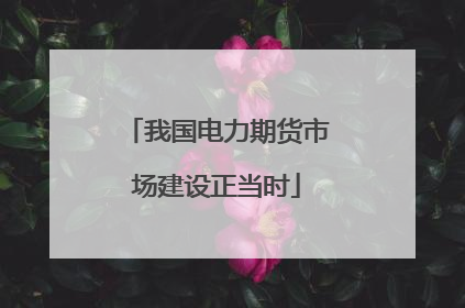 我国电力期货市场建设正当时