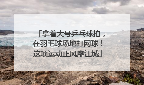 拿着大号乒乓球拍，在羽毛球场地打网球！这项运动正风靡江城