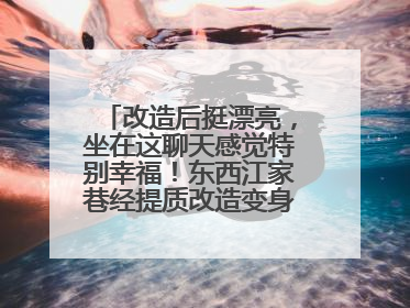 改造后挺漂亮，坐在这聊天感觉特别幸福！东西江家巷经提质改造变身居民自治幸福家