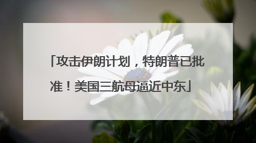 攻击伊朗计划，特朗普已批准！美国三航母逼近中东