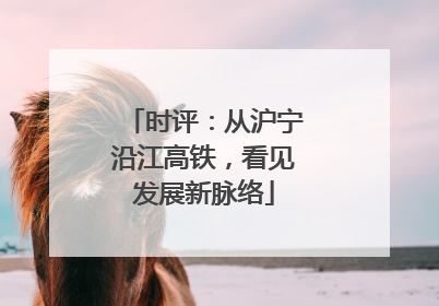 时评：从沪宁沿江高铁，看见发展新脉络