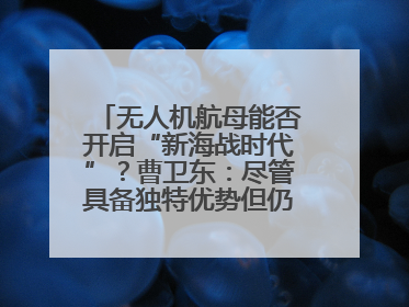 无人机航母能否开启“新海战时代”？曹卫东：尽管具备独特优势但仍无法与传统航母相提并论
