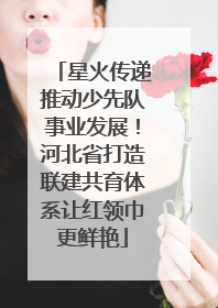 星火传递推动少先队事业发展！河北省打造联建共育体系让红领巾更鲜艳