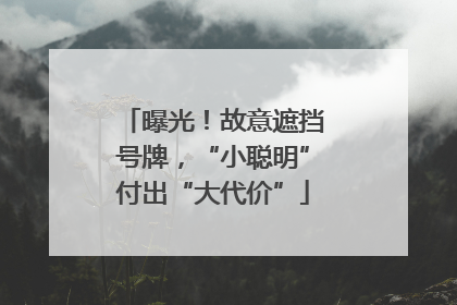 曝光！故意遮挡号牌，“小聪明”付出“大代价”