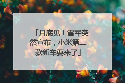 月底见！雷军突然宣布，小米第二款新车要来了