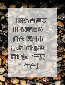 服务直通麦田 保障颗粒归仓 德州市行政审批服务局护航“三夏”生产