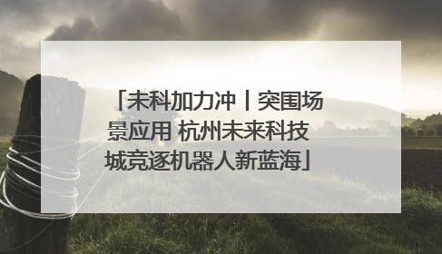 未科加力冲丨突围场景应用 杭州未来科技城竞逐机器人新蓝海