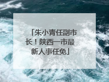 朱小青任副市长！陕西一市最新人事任免