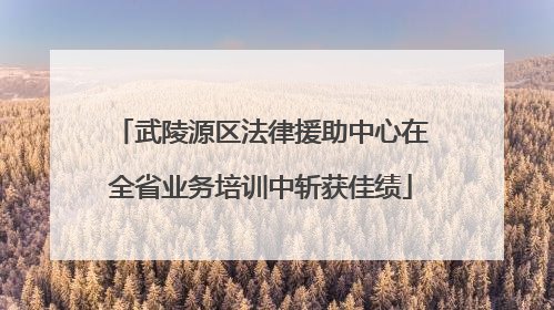 武陵源区法律援助中心在全省业务培训中斩获佳绩