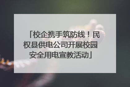 校企携手筑防线！民权县供电公司开展校园安全用电宣教活动