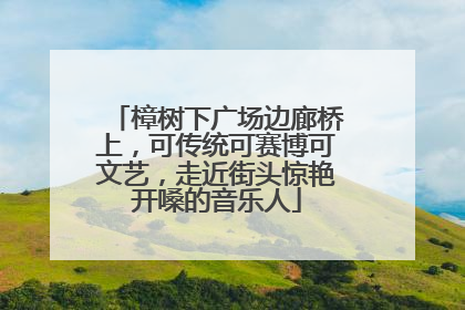 樟树下广场边廊桥上，可传统可赛博可文艺，走近街头惊艳开嗓的音乐人