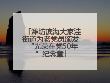 潍坊滨海大家洼街道为老党员颁发“光荣在党50年”纪念章