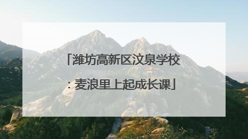 潍坊高新区汶泉学校：麦浪里上起成长课