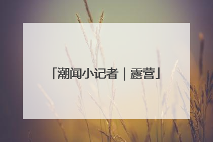 潮闻小记者｜露营