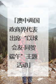 澳中两国政商界代表出席“以球会友·同贺端午”主题活动