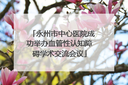 永州市中心医院成功举办血管性认知障碍学术交流会议
