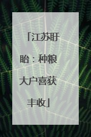 江苏盱眙：种粮大户喜获丰收