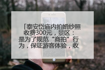 泰安岱庙内拍婚纱照收费300元，景区：是为了规范“商拍”行为，保证游客体验，收取费用全部上交国库
