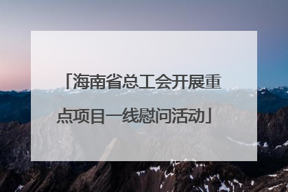 海南省总工会开展重点项目一线慰问活动