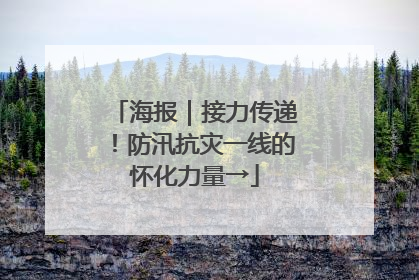 海报｜接力传递！防汛抗灾一线的怀化力量→