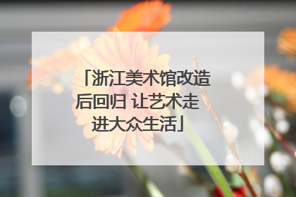 浙江美术馆改造后回归 让艺术走进大众生活