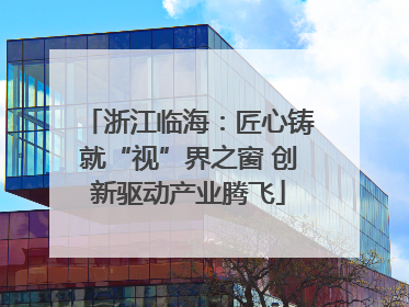 浙江临海：匠心铸就“视”界之窗 创新驱动产业腾飞