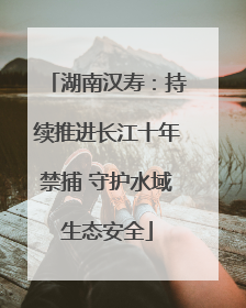 湖南汉寿：持续推进长江十年禁捕 守护水域生态安全