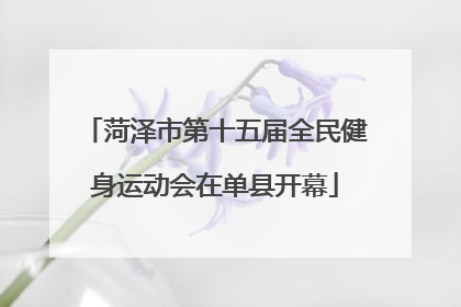 菏泽市第十五届全民健身运动会在单县开幕
