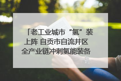 老工业城市“氢”装上阵 自贡市自流井区全产业链冲刺氢能装备制造新高地｜美好生活有“盐”味