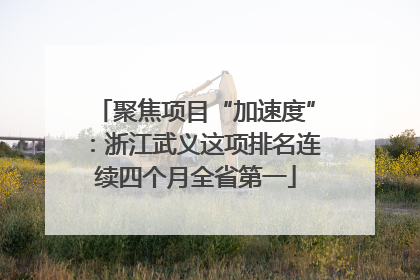 聚焦项目“加速度”：浙江武义这项排名连续四个月全省第一