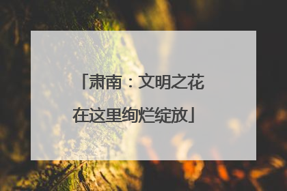 肃南：文明之花在这里绚烂绽放