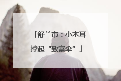 舒兰市：小木耳撑起“致富伞”
