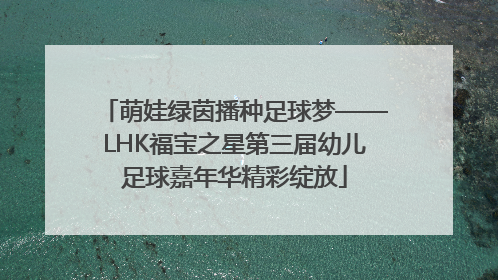 萌娃绿茵播种足球梦——LHK福宝之星第三届幼儿足球嘉年华精彩绽放